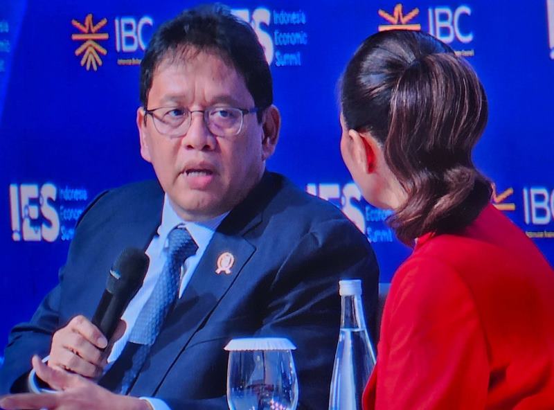 Menteri Keuangan Purbaya Yudhi Sadewa dalam acara Indonesia Economic Summit 2026 di Jakarta (Foto: Ist)