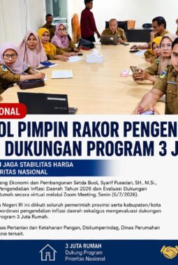 Buol Ambil Peran di Rakor Nasional: Kendalikan Inflasi, Sukseskan Program 3 Juta Rumah